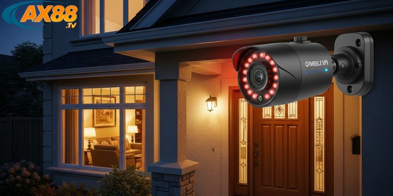 AX88 IP/Wifi quan sát cổng nhà ngoài trời ban đêm