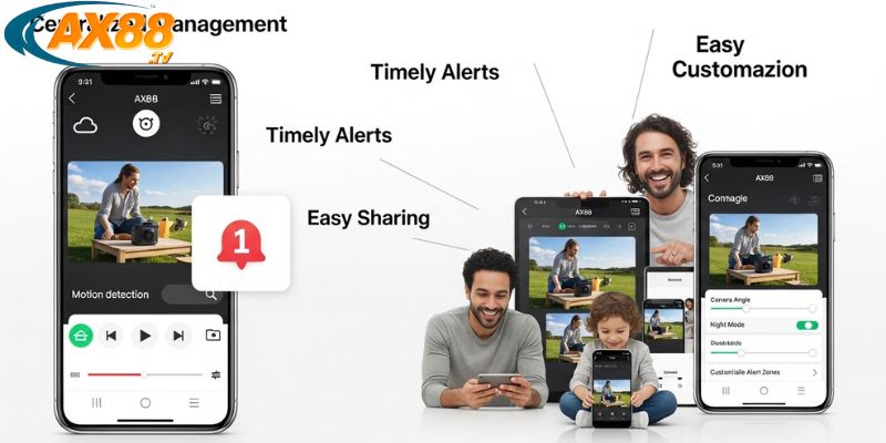 Ứng dụng AX88 giúp quản lý camera và cảnh báo thông minh